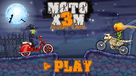 Moto X3M Spooky Land - free online game