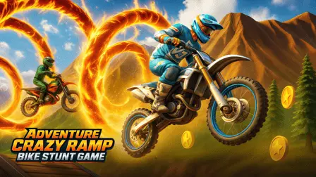 Adventure Crazy Ramp Bike Stunt Game - free online game