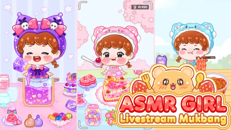 ASMR Girl: Livestream Mukbang - free online game