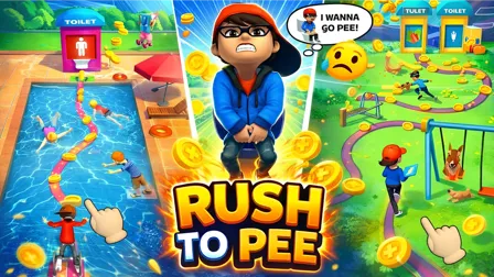 Rush Run: Need to Pee – Toilet Dash Runner Game - free online game
