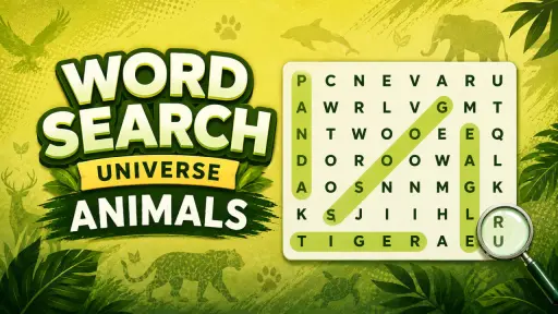 Word Search Universe Animals - free online game