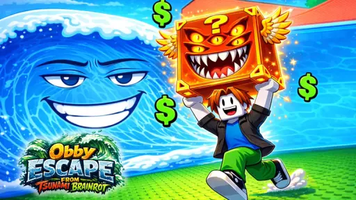 Obby Escape from Tsunami Brainrot - free online game
