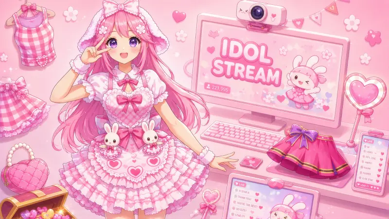 Idol Livestream: Doll Dress Up - free online game