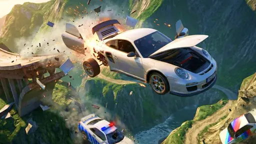 A deadly car crash - free online game