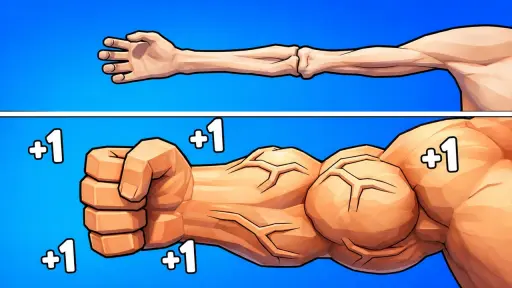 Obby: Pump Up Your Muscles! 1 per second - free online game