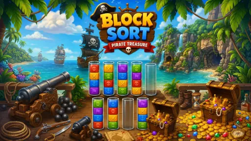 Block Sort Pirate Treasure - free online game