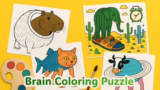 Brain Coloring Puzzle - free online game