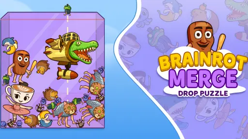 Brainrot Merge: Drop Puzzle - free online game