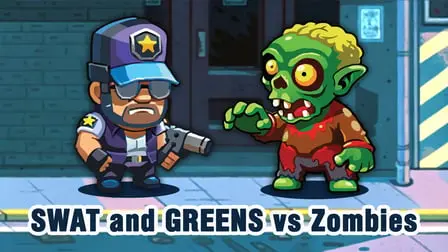 SWAT and GREENS vs Zombies - free online game