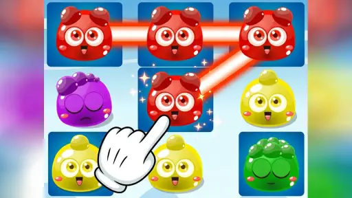 Jelly Monsters Link Puzzle - free online game